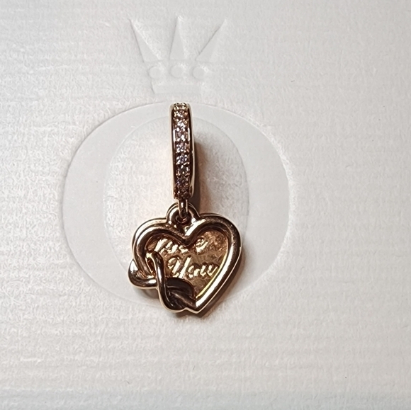 Love You Infinity Heart Dangle Charm - Picture 3 of 10